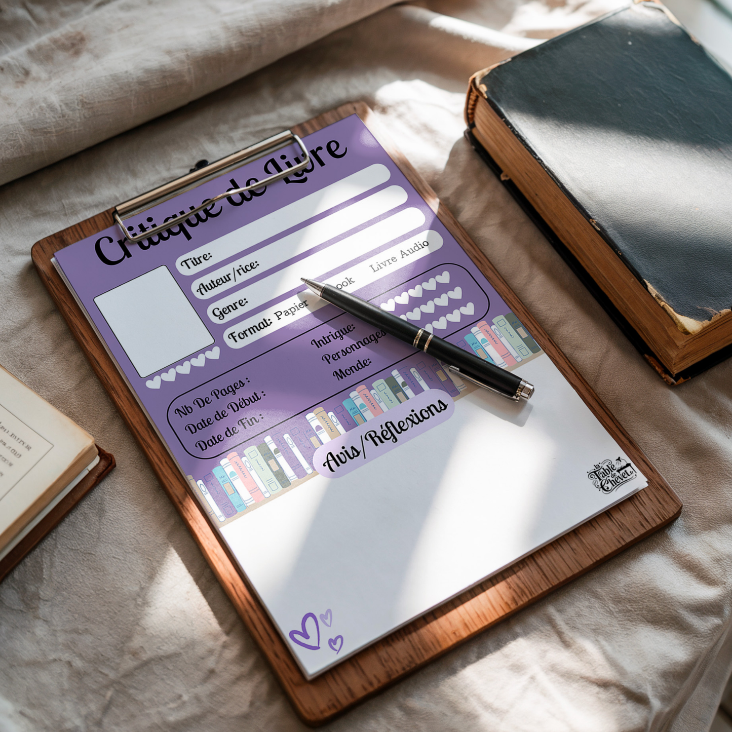Bloc-Note de Lecture, Suivi, Avis, Résumé & Critique de Livres