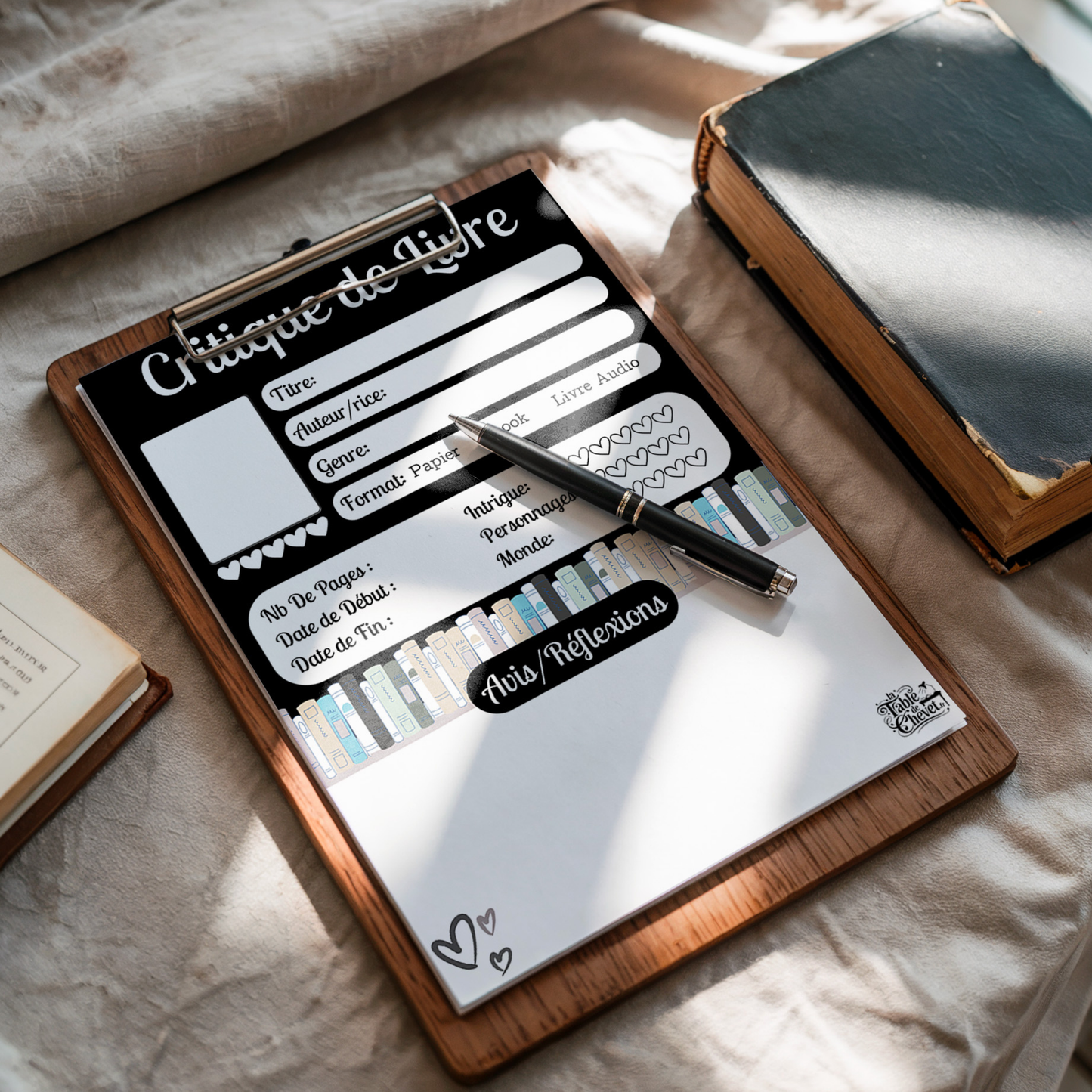 Bloc-Note de Lecture, Suivi, Avis, Résumé & Critique de Livres
