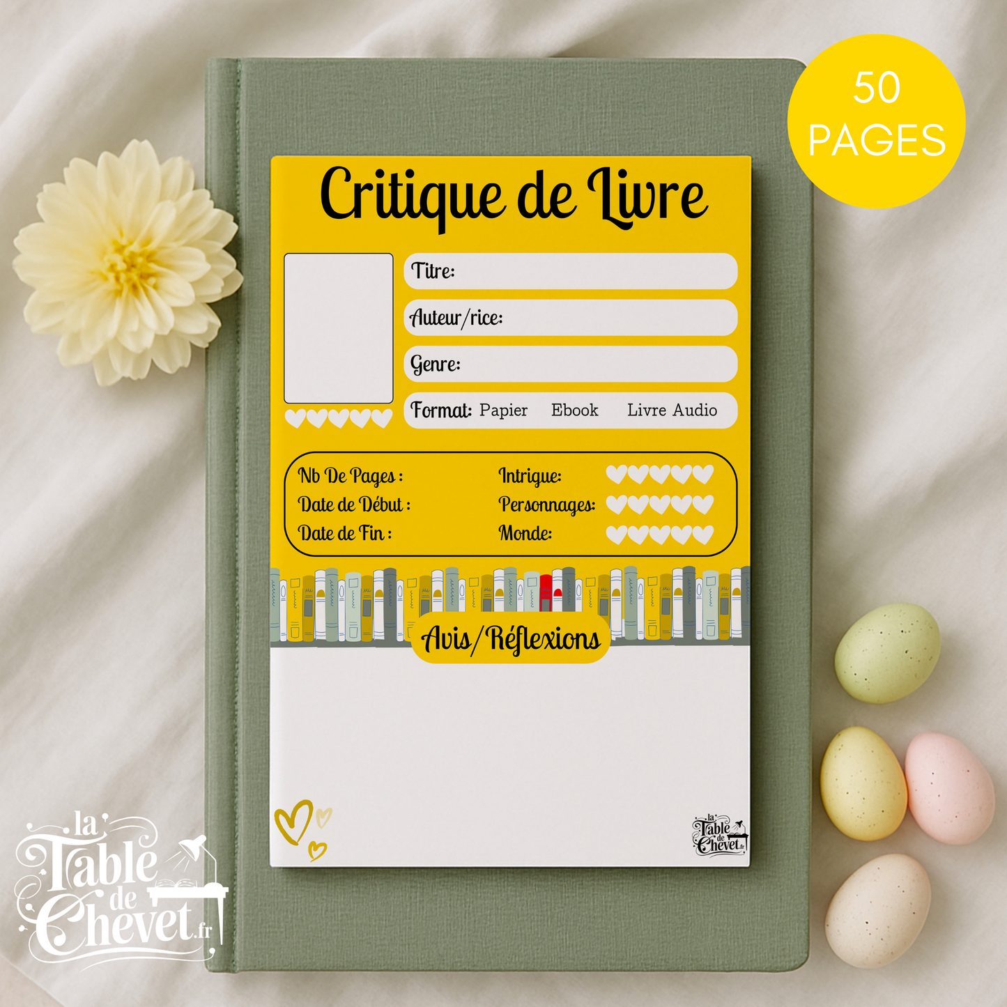 Bloc-Note de Lecture, Suivi, Avis, Résumé & Critique de Livres