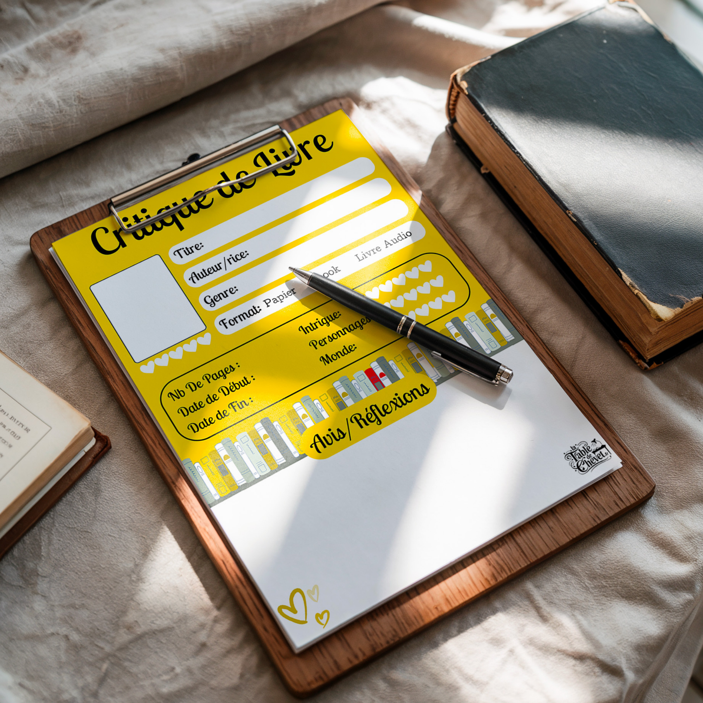 Bloc-Note de Lecture, Suivi, Avis, Résumé & Critique de Livres