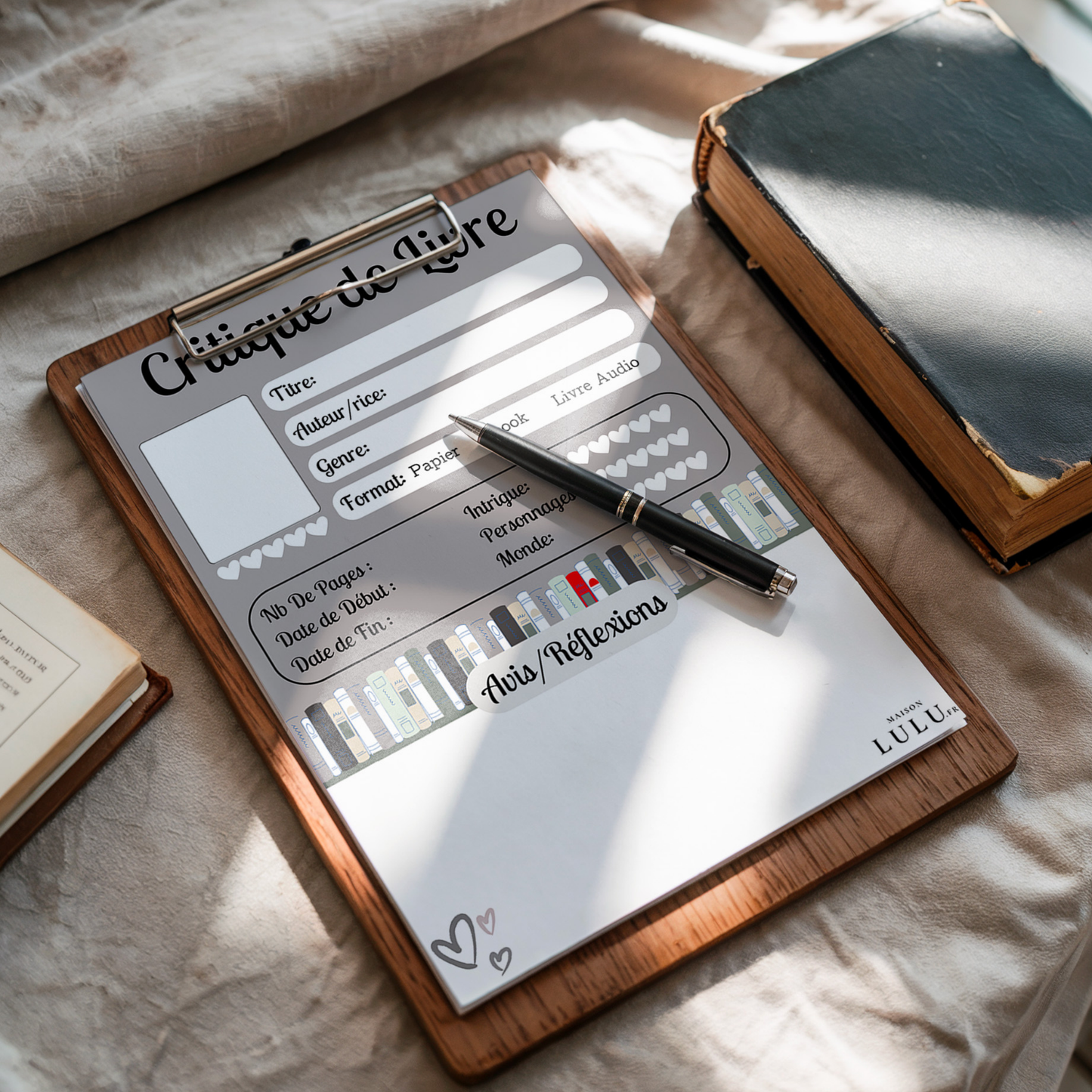 Bloc-Note de Lecture, Suivi, Avis, Résumé & Critique de Livres