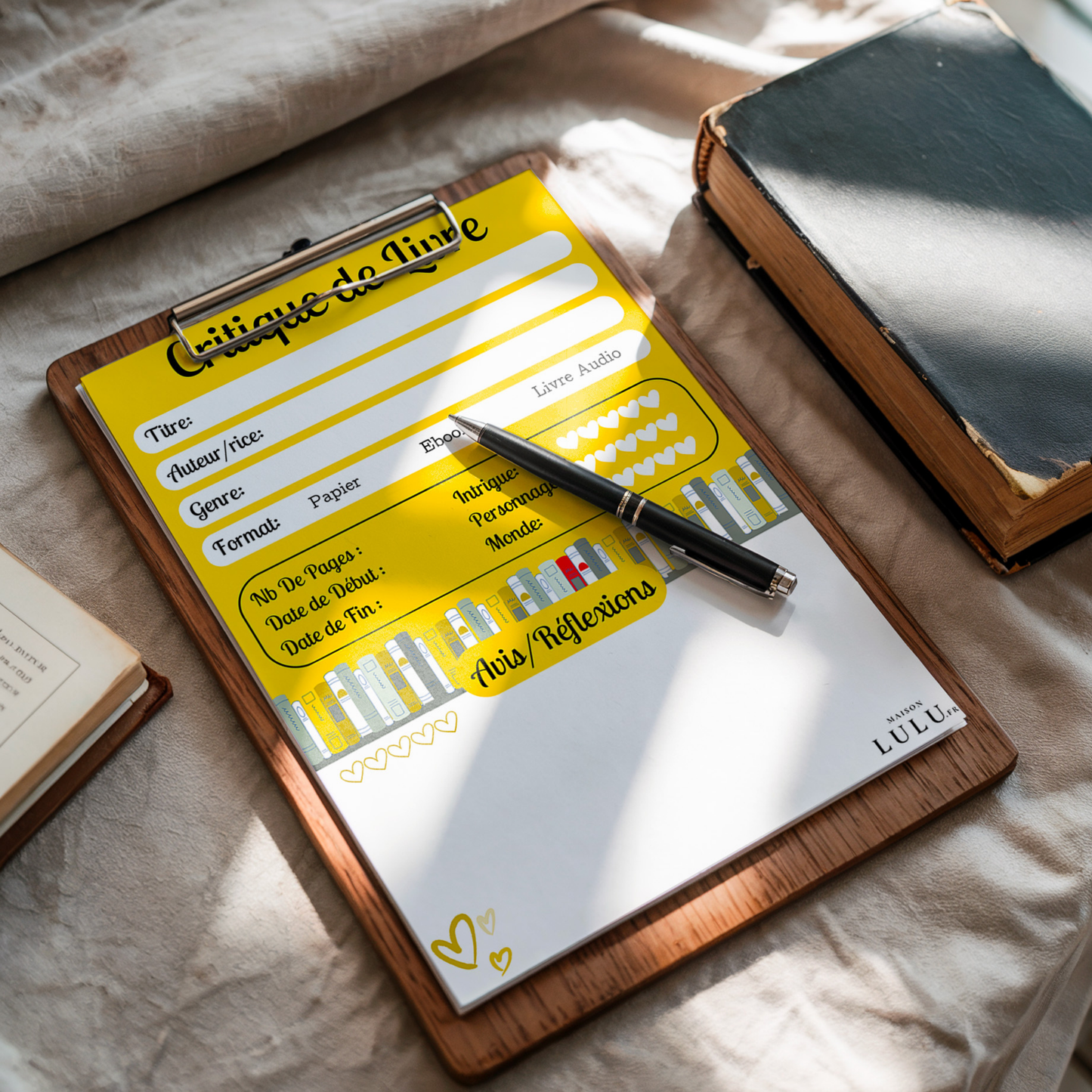 Bloc-Note de Lecture, Suivi, Avis, Résumé & Critique de Livres