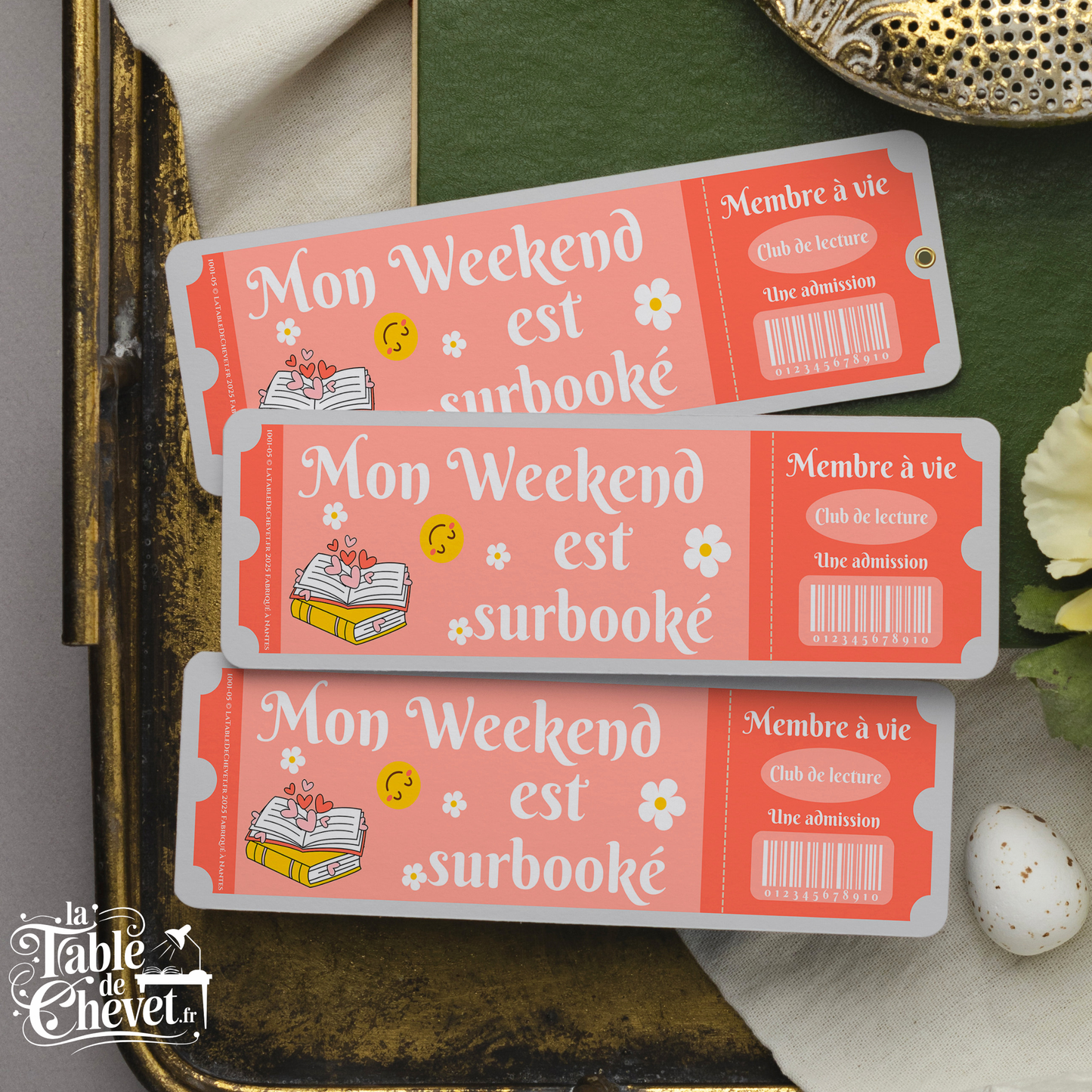 Marque-page, Signet ticket Mon Week-end est surbooké