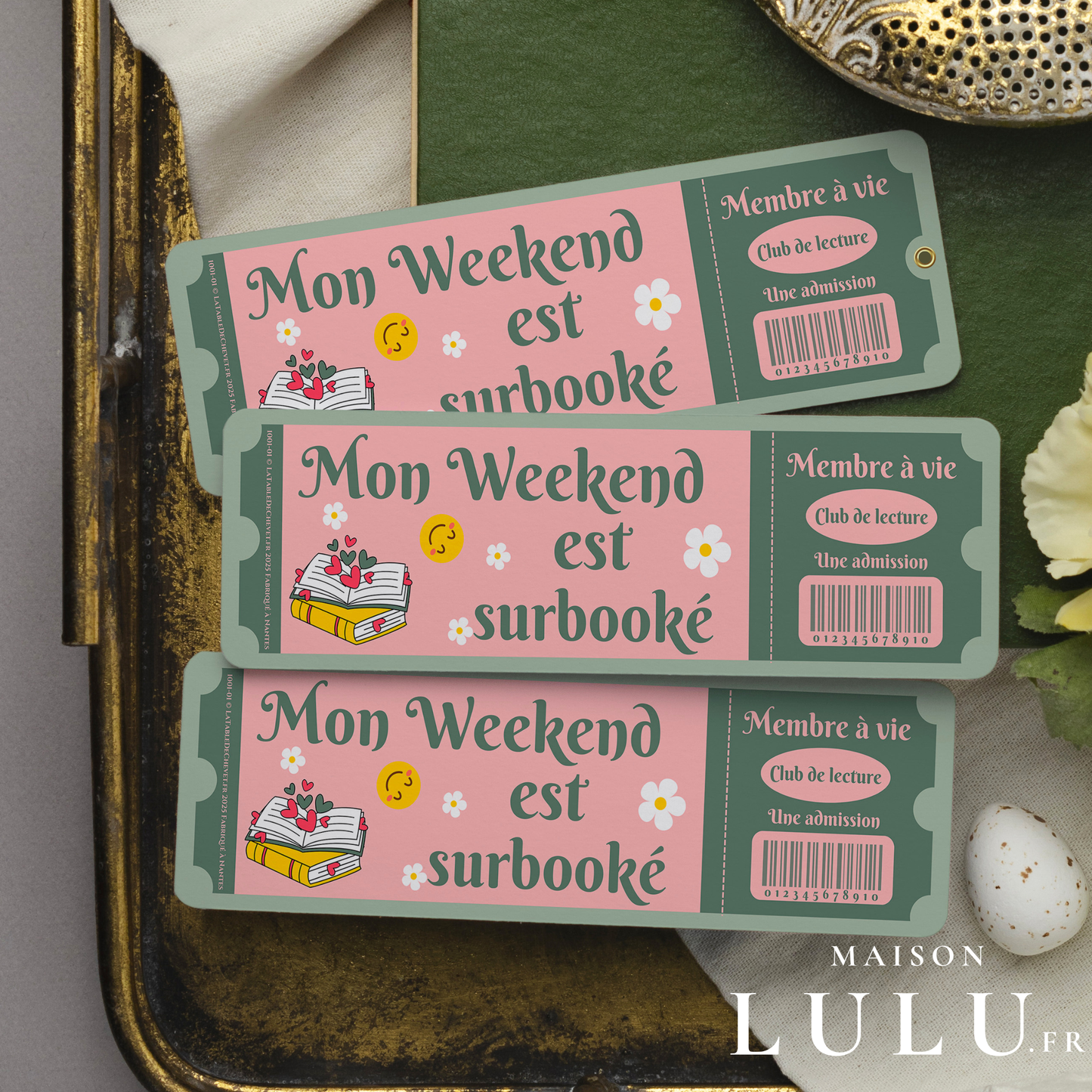 Marque-page, Signet ticket Mon Week-end est surbooké