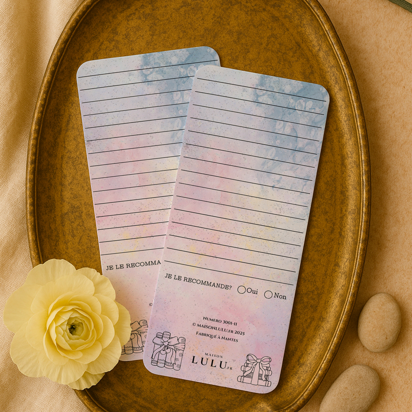 Marque-page long pour Critique de livre, Signet pour avis sur votre lecture