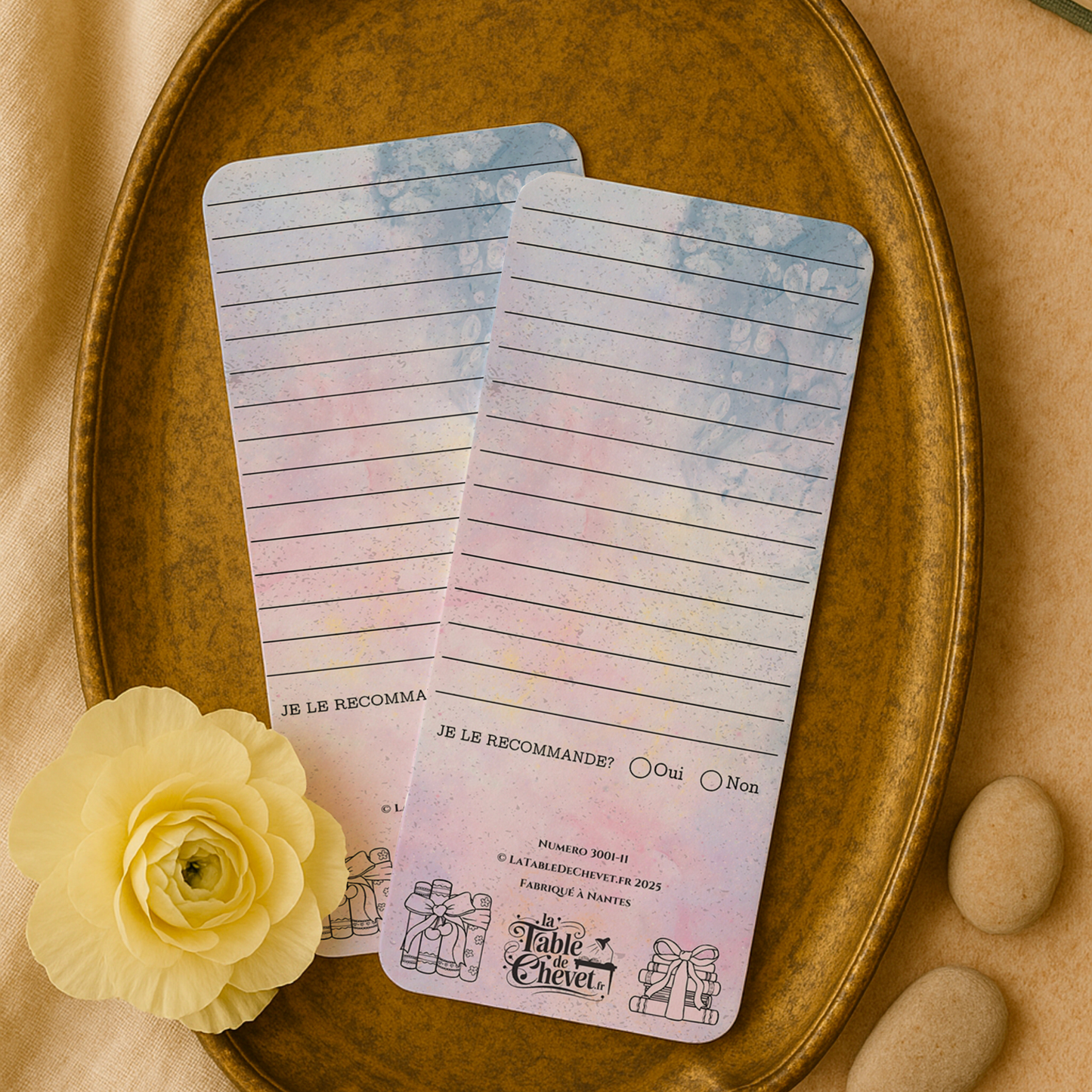 Marque-page long pour Critique de livre, Signet pour avis sur votre lecture