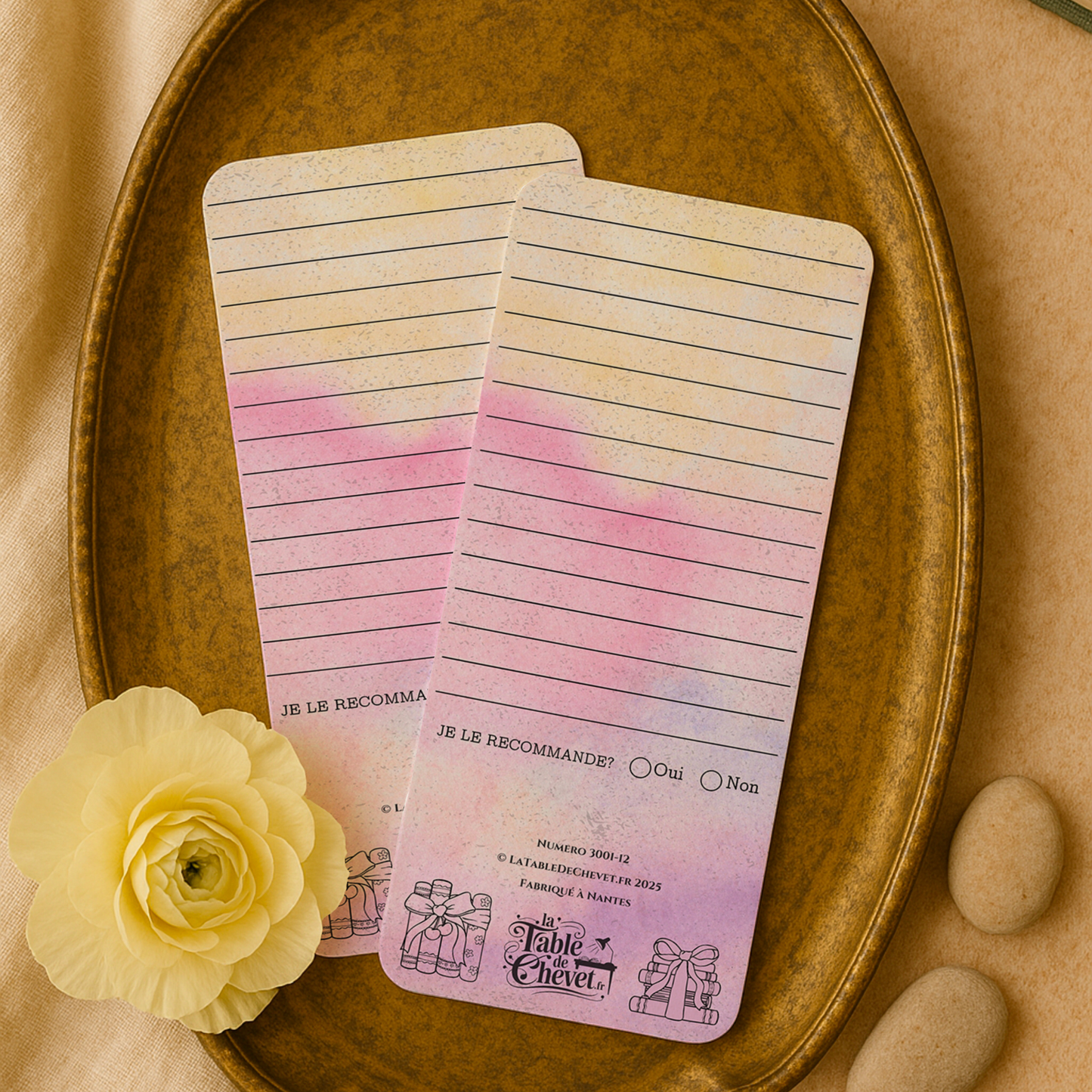 Marque-page long pour Critique de livre, Signet pour avis sur votre lecture