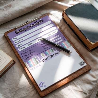 Bloc-Note de Lecture, Suivi, Avis, Résumé & Critique de Livres