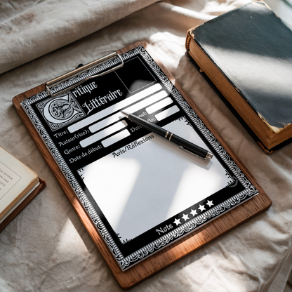 Bloc-Note de Lecture Style Gothique, Suivi, Avis, Résumé & Critique de Livres