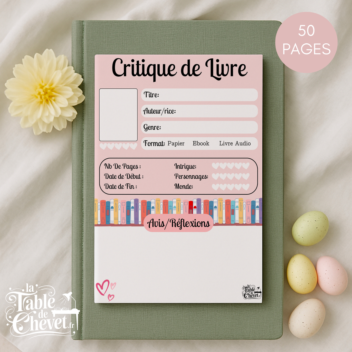 Bloc-Note de Lecture, Suivi, Avis, Résumé & Critique de Livres