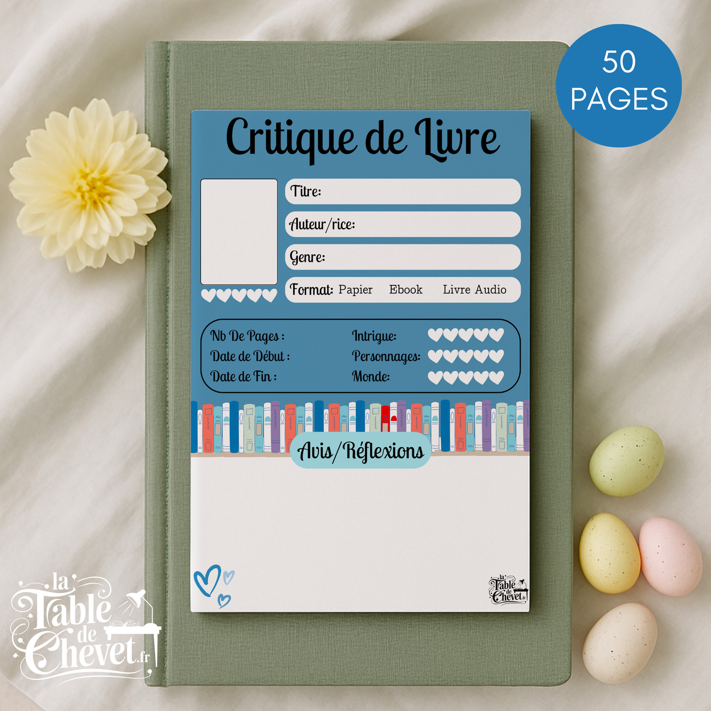 Bloc-Note de Lecture, Suivi, Avis, Résumé & Critique de Livres