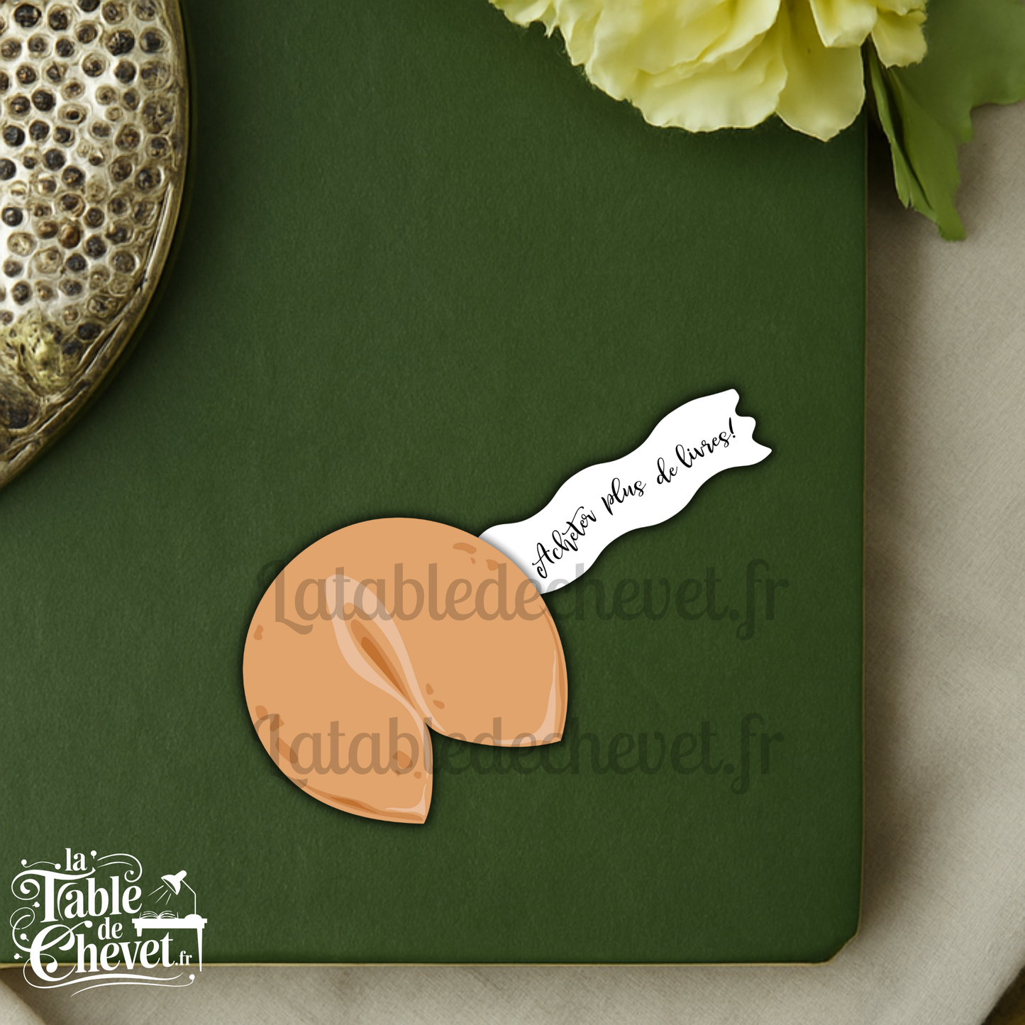 Autocollant en vinyle, Biscuit chinois de la chance (acheter plus de livres)