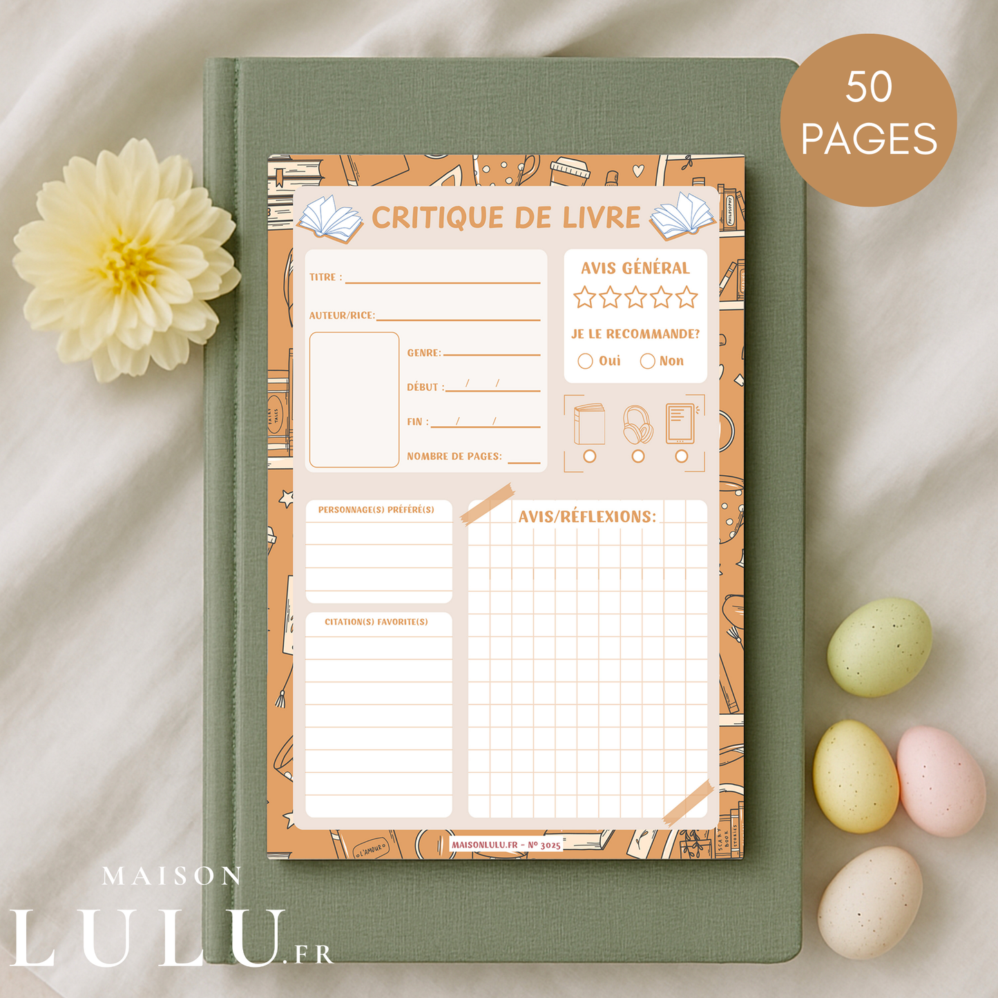Bloc-Note de Lecture, Suivi, Avis, Résumé & Critique de Livres