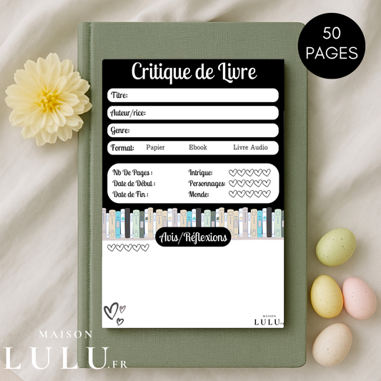 Bloc-Note de Lecture, Suivi, Avis, Résumé & Critique de Livres