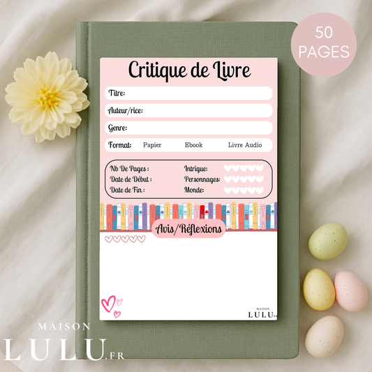Bloc-Note de Lecture, Suivi, Avis, Résumé & Critique de Livres