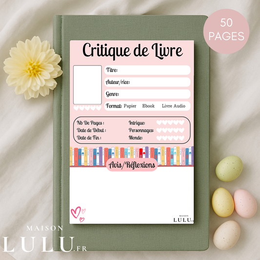 Bloc-Note de Lecture, Suivi, Avis, Résumé & Critique de Livres