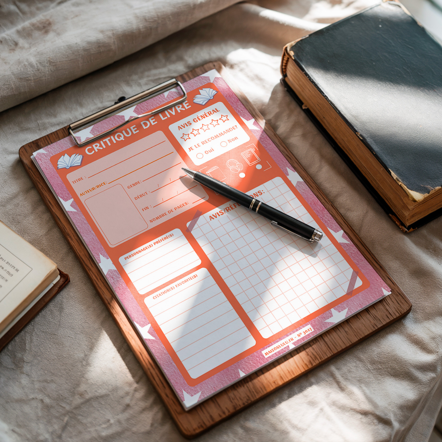 Bloc-Note de Lecture, Suivi, Avis, Résumé & Critique de Livres