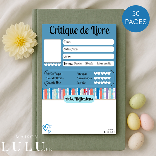 Bloc-Note de Lecture, Suivi, Avis, Résumé & Critique de Livres