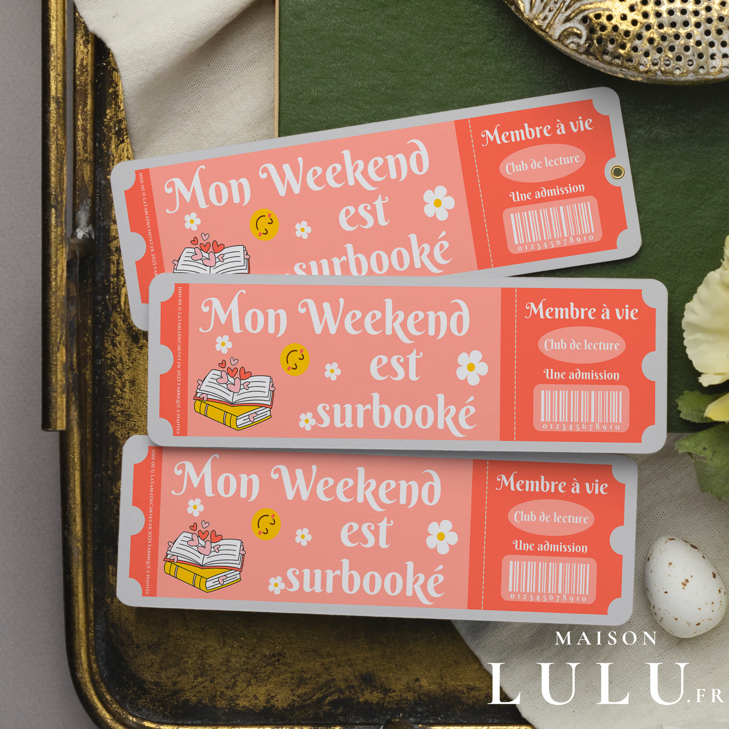 Marque-page, Signet ticket Mon Week-end est surbooké