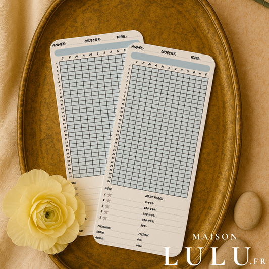 Marque-page long, Signet Tracker annuel de lecture