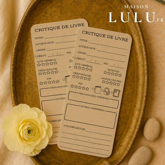 Marque-page long pour Critique de livre, Signet pour avis sur votre lecture