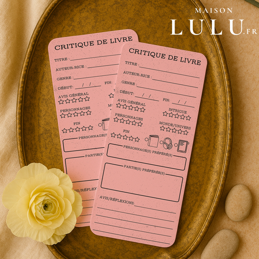 Marque-page long pour Critique de livre, Signet pour avis sur votre lecture
