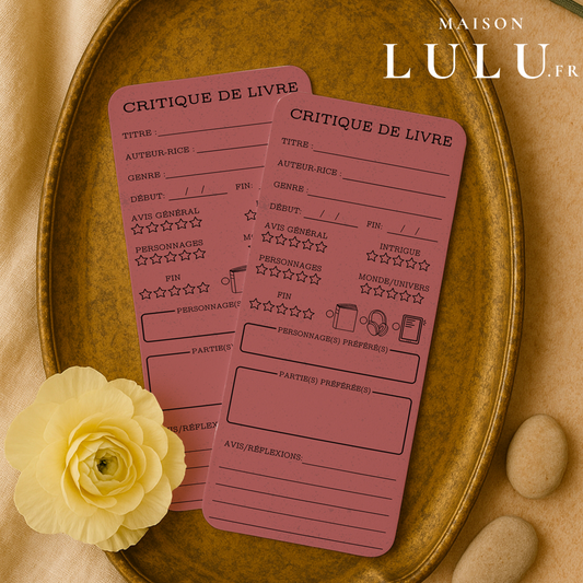 Marque-page long pour Critique de livre, Signet pour avis sur votre lecture