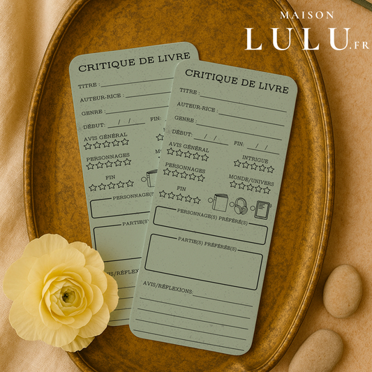 Marque-page long pour Critique de livre, Signet pour avis sur votre lecture