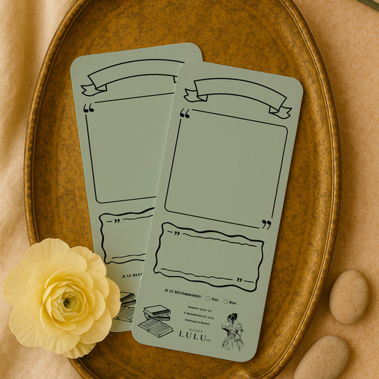 Marque-page long pour Critique de livre, Signet pour avis sur votre lecture