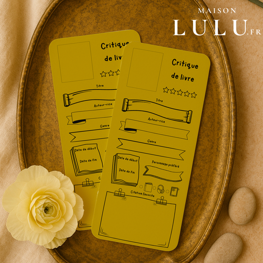 Marque-page long pour Critique de livre, Signet pour avis sur votre lecture