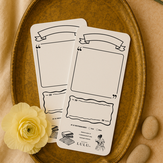 Marque-page long pour Critique de livre, Signet pour avis sur votre lecture