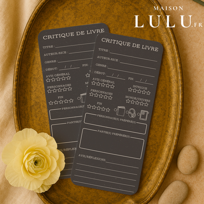 Marque-page long pour Critique de livre, Signet pour avis sur votre lecture