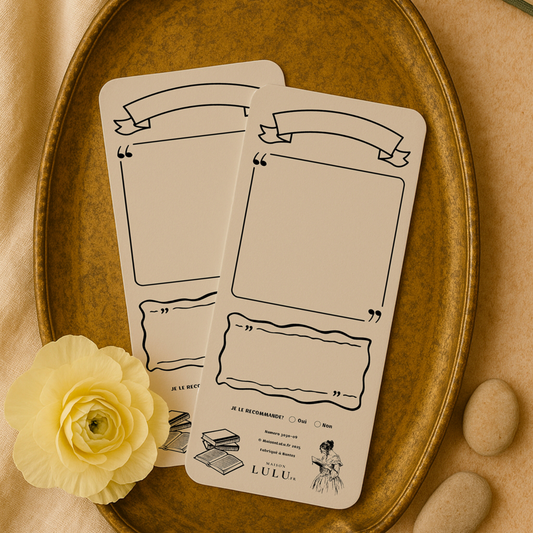 Marque-page long pour Critique de livre, Signet pour avis sur votre lecture