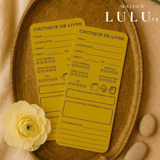 Marque-page long pour Critique de livre, Signet pour avis sur votre lecture
