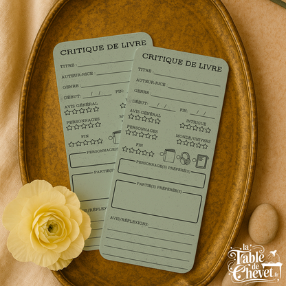 Marque-page long pour Critique de livre, Signet pour avis sur votre lecture