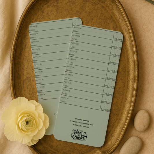 Marque-page long, Signet Tracker Liste de lecture, Dates et Notation