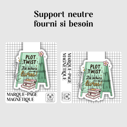 Marque-page magnétique personnalisé, Signet aimanté avec votre design, votre marque, votre logo