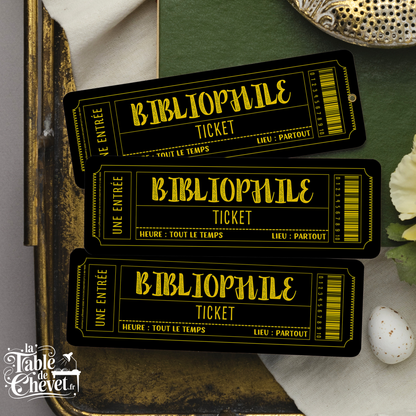 Marque-page ticket, Signet Bibliophile