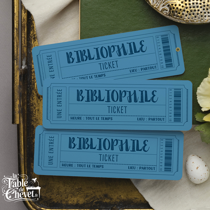 Marque-page ticket, Signet Bibliophile