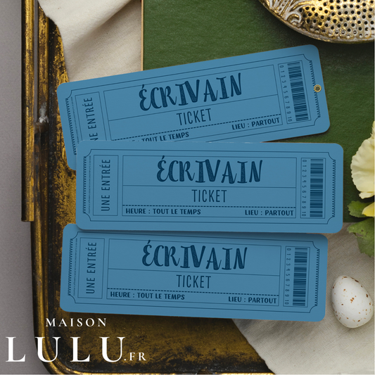 Marque Page Original, Signet Ticket pour Écrivain
