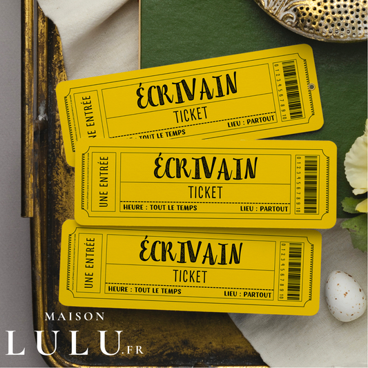 Marque Page Original, Signet Ticket pour Écrivain