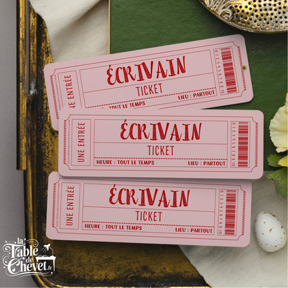 Marque Page Original, Signet Ticket pour Écrivain