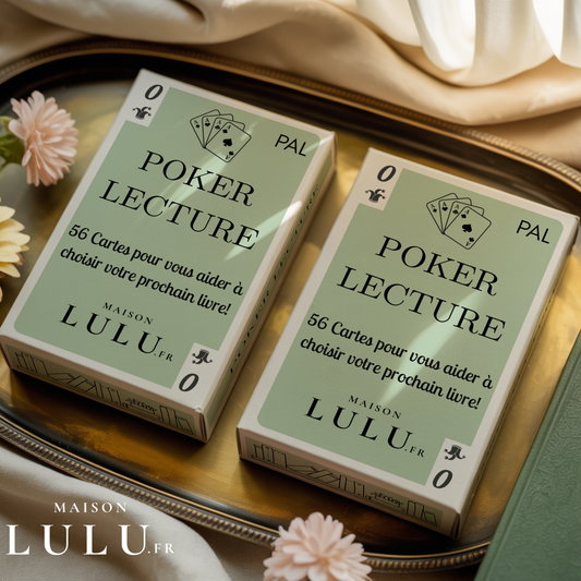 Poker lecture, 56 cartes pour vous aider à choisir votre prochain livre, Jeu à utiliser seul(e) ou en club de lecture