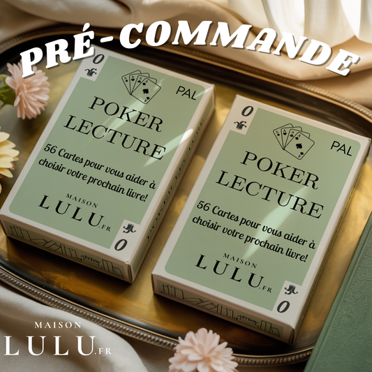 Poker lecture, 56 cartes pour vous aider à choisir votre prochain livre, Jeu à utiliser seul(e) ou en club de lecture